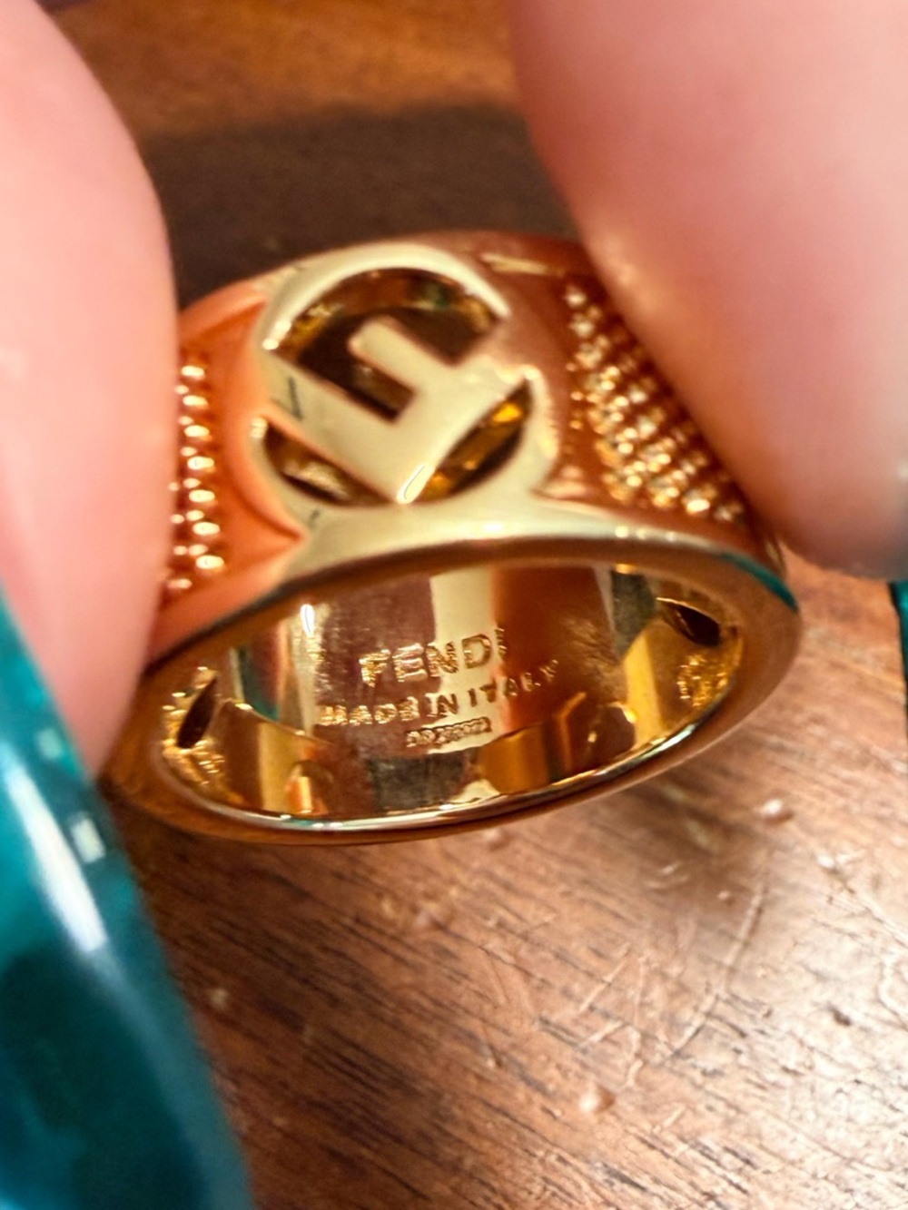 F is Fendi Gold Ring - Picture 3 of 3